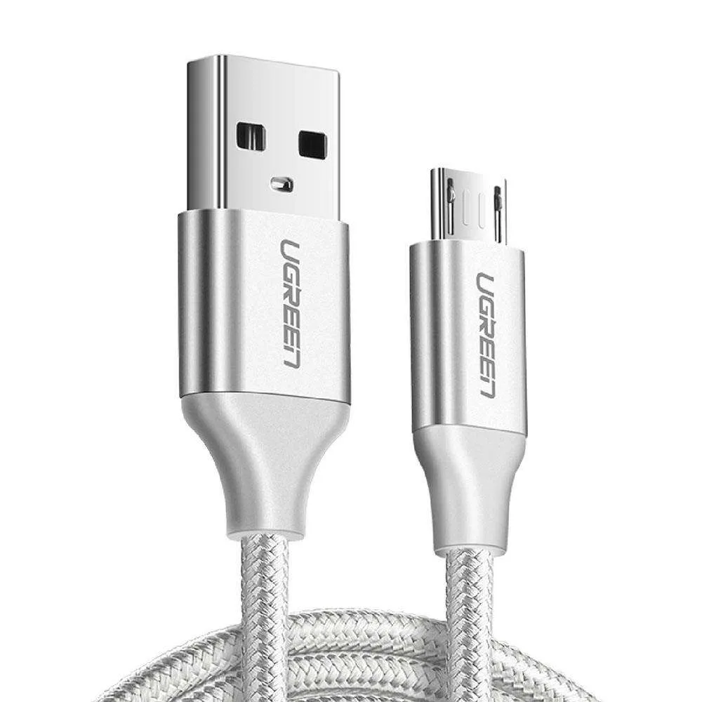 Cáp UGREEN USB-A 2.0 sang USB-C Mạ niken 0,25m (Trắng)